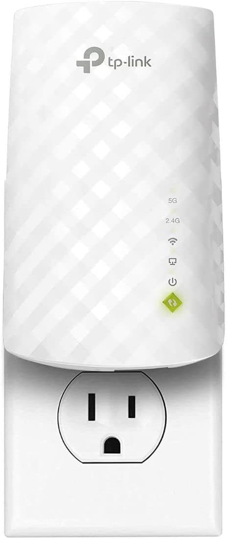 TP-Link WiFi Extender with Ethernet Port, Dual Band 5GHz/2.4GHz , Up to 44% More Bandwidth than Single Band, Covers Up to 1200 Sq.ft and 30 Devices, Signal Booster Amplifier Supports OneMesh (RE220)