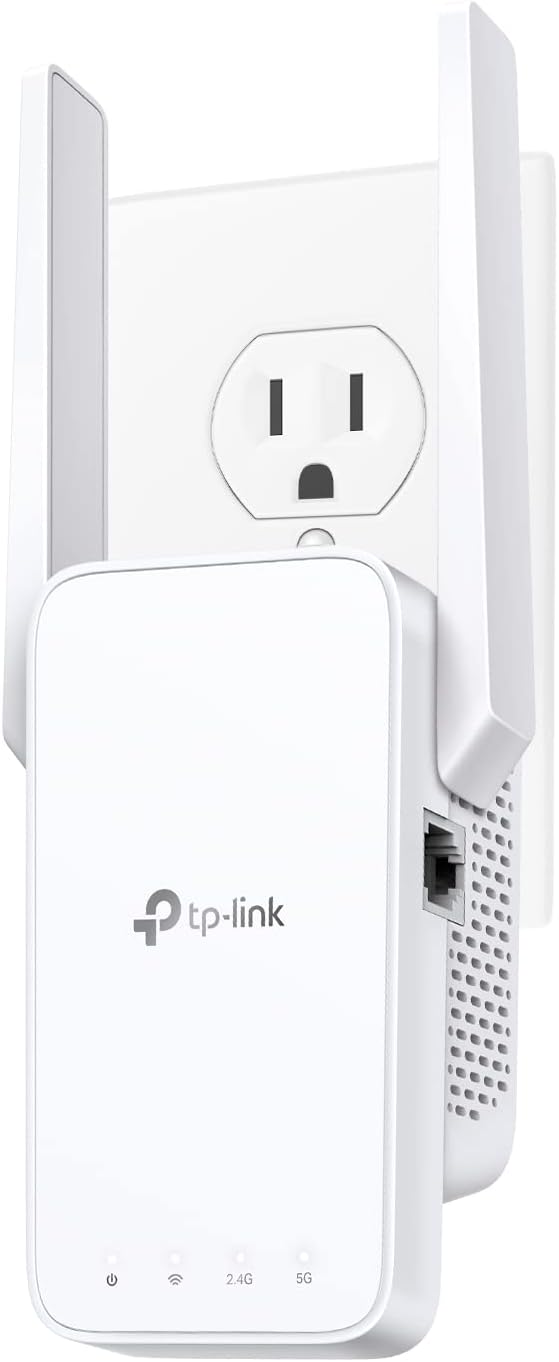 TP-Link AC750 WiFi Extender(RE215), Covers Up to 1500 Sq.ft and 20 Devices, Dual Band Wireless Repeater for Home, Internet Signal Booster with Ethernet Port