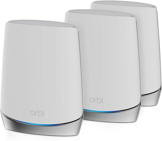 NETGEAR Orbi Whole Home Tri-band Mesh WiFi 6 System (RBK753) – Router with 2 Satellite Extenders | Coverage up to 7,500 sq. ft. and 40+ Devices | AX4200 (Up to 4.2Gbps)