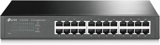 TP-Link 24 Port Gigabit Ethernet Switch Desktop/ Rackmount Plug & Play Shielded Ports Sturdy Metal Fanless Quiet Traffic Optimization Unmanaged (TL-SG1024S)