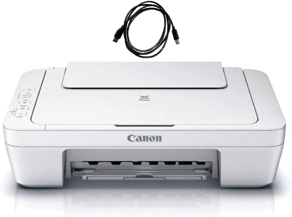 Can-on Pixma MG25Series All-in-One Inkjet Printer, Scanner & Copier, Up to 60 Sheets Paper Tray - Hi-Speed USB Connectivity USB Printer Cable