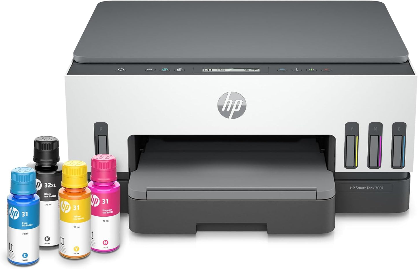 HP Smart -Tank 7001 Wireless All-in-One Cartridge-free Ink -Tank Printer, up to 2 years of ink included, mobile print, scan, copy (28B49A)