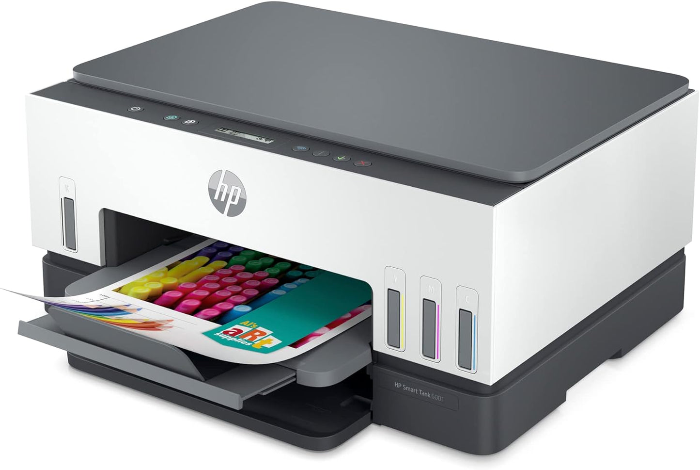 HP Smart -Tank 6001 Wireless Cartridge-Free all in one printer, this ink -tank printer comes with up to 2 years of ink included, with mobile print, scan, copy (2H0B9A)