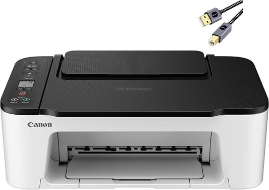 Canon PIXMA 3522 Series All-in-One Color Inkjet Printer I Print Copy Scan I Mobile Printing I Wireless I 1.5" Segment LCD I 50 Sheets Paper Tray I 4800 x 1200 dpi I Black + Printer Cable