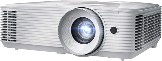 Optoma EH412 1080P HDR DLP Professional Projector | Super Bright 4500 Lumens | Business Presentations, Classrooms, and Meeting Rooms | 15000 Hour Lamp Life | 4K HDR Input | Speaker Built in , White