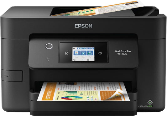 Epson® Workforce® Pro WF-3820 Wireless Color Inkjet All-in-One Printer, Black Large