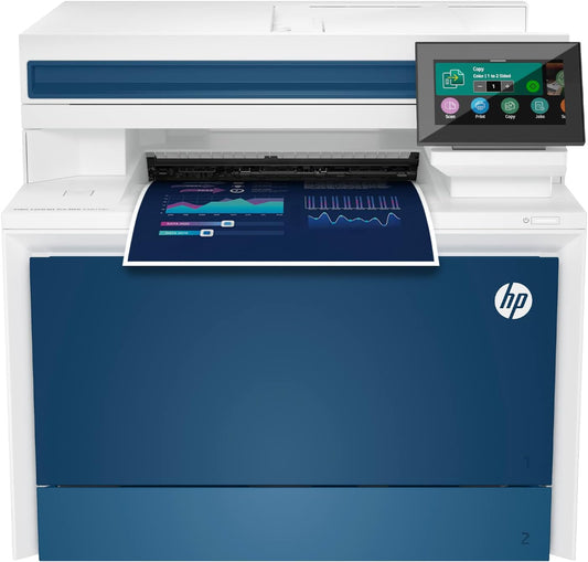 HP Color LaserJet Pro MFP 4301fdn Printer, Print, scan, copy, fax, Fast speeds, Easy setup, Mobile printing, Advanced security, Best-for-small teams, 16.6 x 17.1 x 15.1 in,white