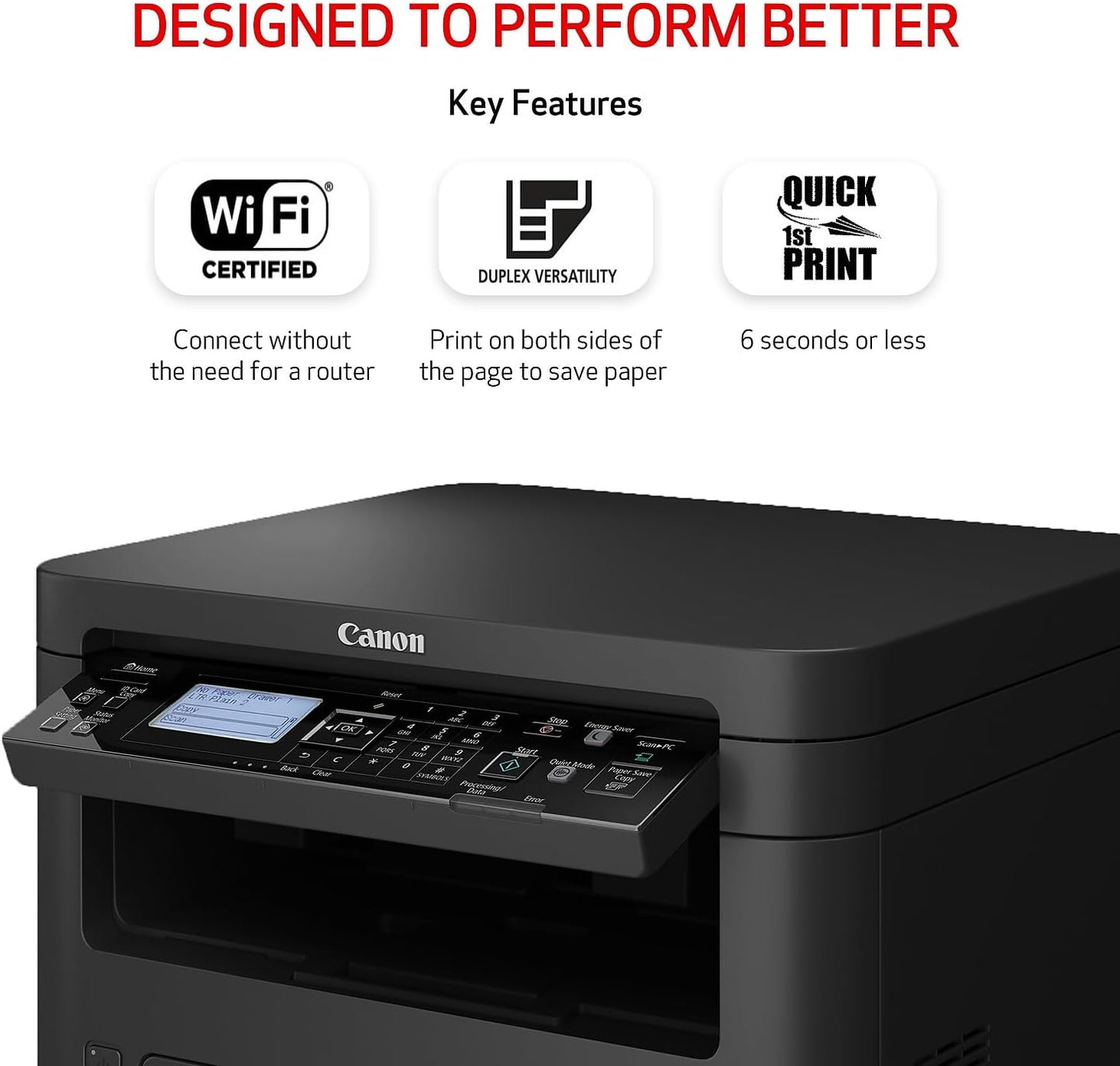 Canon imageCLASS MF262dw II - Wireless Monochrome Laser Printer with Print, Copy and Scan, Black