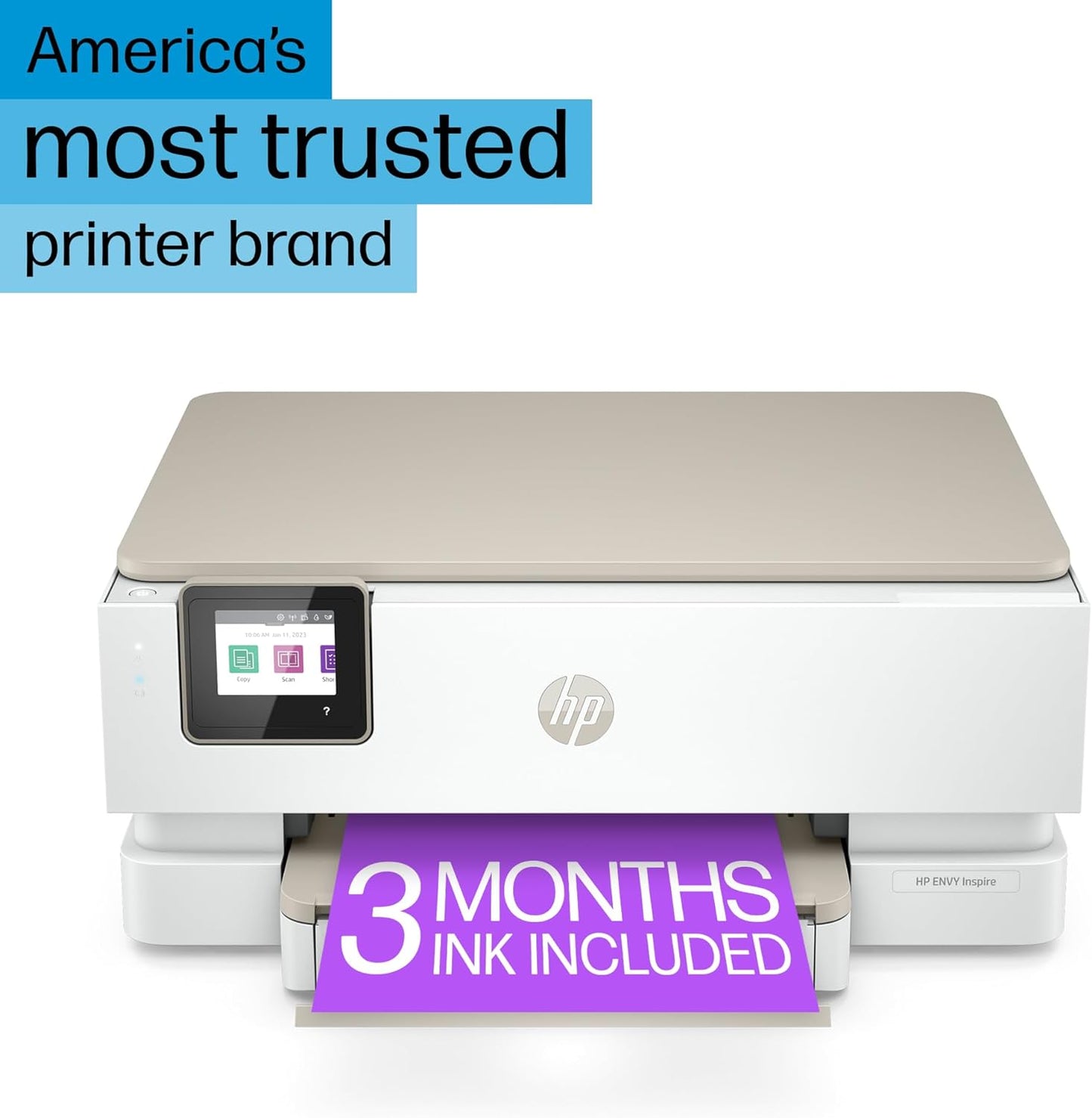 HP ENVY Inspire 7255e Wireless Color Thermal Inkjet Printer, Print, scan, copy, Easy setup,Mobile printing, Best-for-home, Instant Ink with HP+ (3 months included)