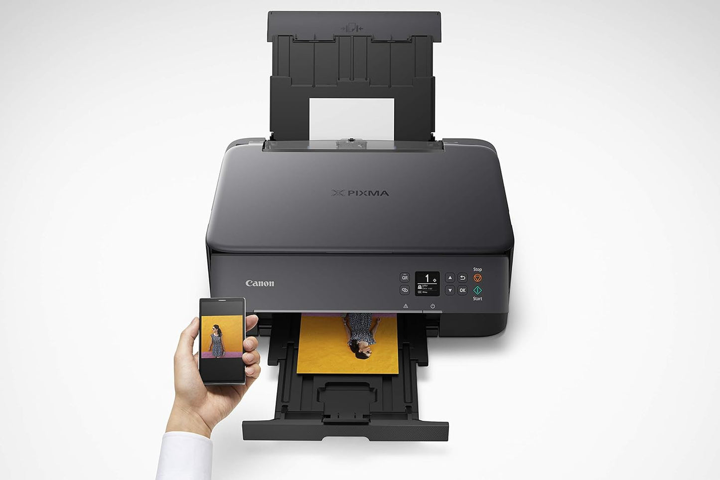 Canon TS5320 All in One Wireless Printer, Scanner, Copier with AirPrint, Black, Amazon Dash Replenishment Ready