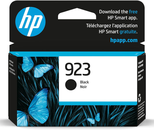 HP 923 Black Ink Cartridge | Works OfficeJet 8120 Series, OfficeJet Pro 8130 Series | Eligible for Instant Ink | 4K0T3LN