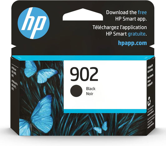 HP 902 Black Ink Cartridge | Works with HP OfficeJet 6950, 6960 Series, HP OfficeJet Pro 6960, 6970 Series | Eligible for Instant Ink | T6L98AN