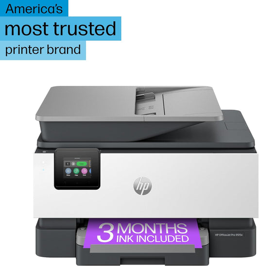 HP OfficeJet Pro 9125e All-in-One Printer, Color, Printer-for-Small Medium Business, Print, Copy, scan, fax, Instant Ink Eligible (3 months included) ; Touchscreen; Smart Advance Scan;