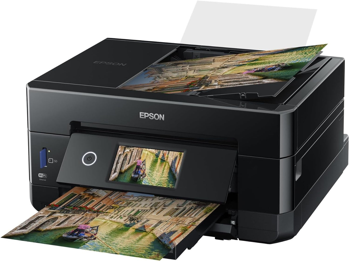 Epson Expression Premium XP-7100 Wireless Color Photo Printer with ADF, Scanner and Copier, Black, Small