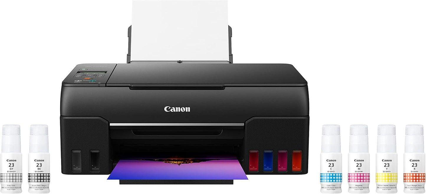 Canon PIXMA G620 Wireless MegaTank Photo All-in-One Printer [Print, Copy, Scan], Black,Works with Alexa