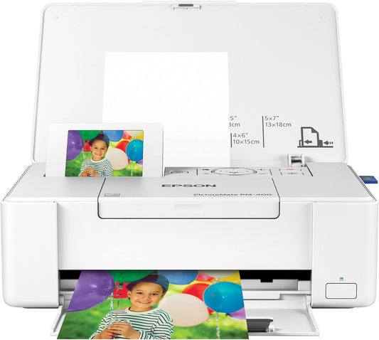 Epson PictureMate PM-400 Wireless Compact Color Photo Printer, white