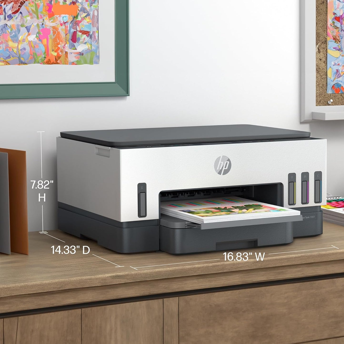 HP Smart -Tank 7001 Wireless All-in-One Cartridge-free Ink -Tank Printer, up to 2 years of ink included, mobile print, scan, copy (28B49A)