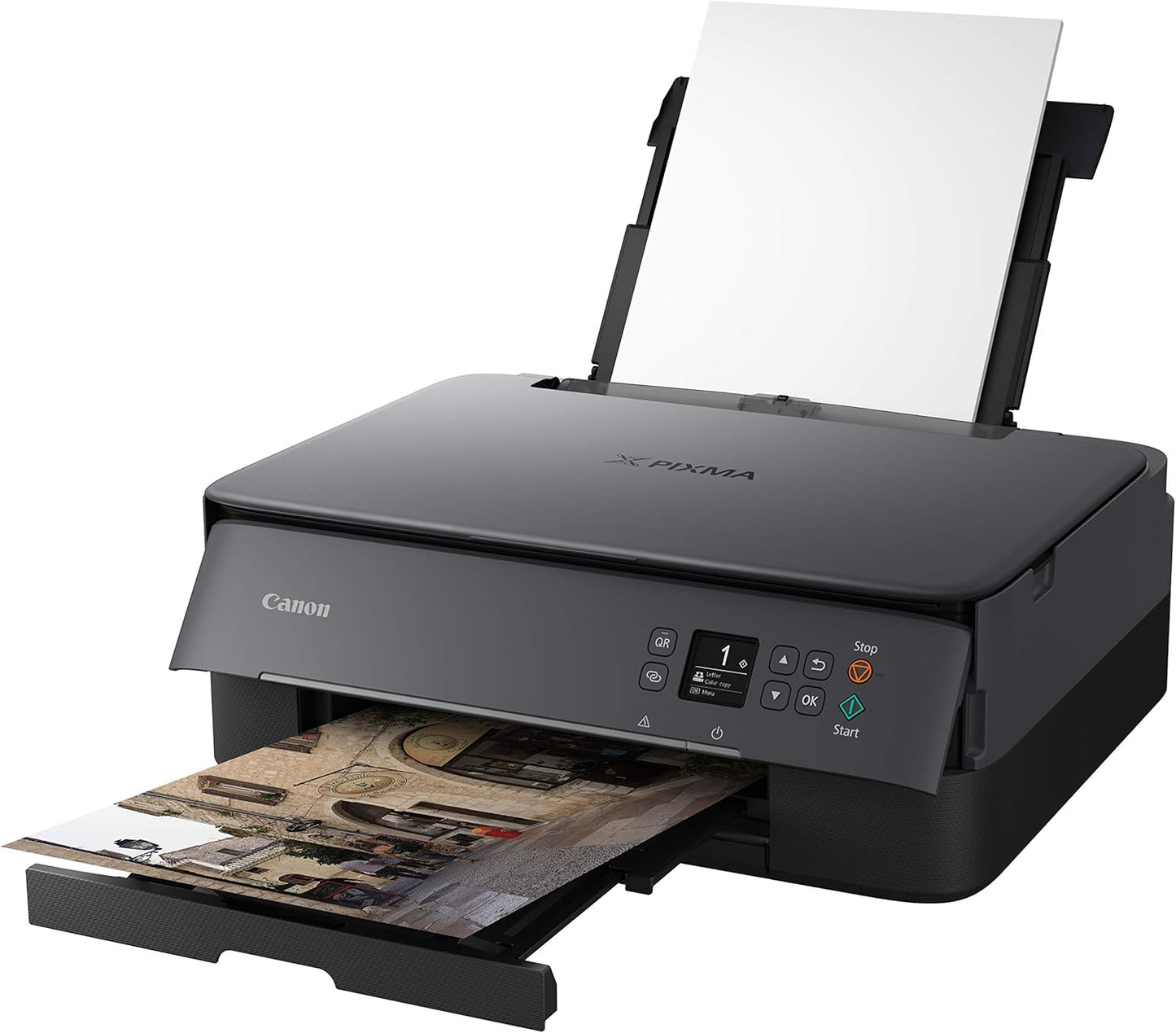 Canon TS5320 All in One Wireless Printer, Scanner, Copier with AirPrint, Black, Amazon Dash Replenishment Ready