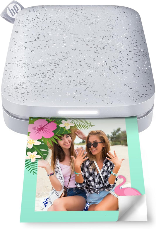 HP Sprocket 2x3" Instant Smartphone Photo Printer - Portable Color Wireless Mobile Printer - Zink Sticky-Back Photos - Print from Compatible iOS & Android Devices with Bluetooth w/Fun App - Luna Pearl