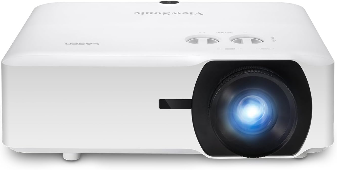 ViewSonic LS740HD 5000 Lumens 1080p Laser Projector with 1.3x Optical Zoom, H/V Keystone, 4 Corner Adjustment, and 360 Degrees Projection for Auditorium, Conference Room and Education